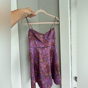 Urban Outfitters Floral Satin Mini Dress